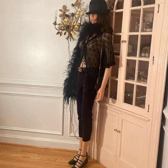 ANN TAYLOR Petite size 2  100% cotton black velvet hipster capri pant - Picture 9 of 13